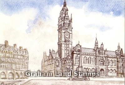 Postcard - Sheffield Town Hall, c.1900