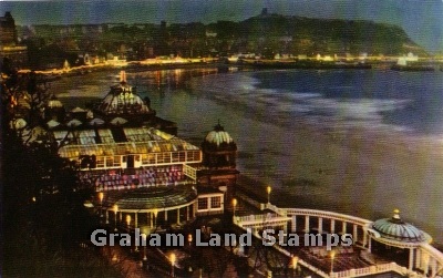 Postcard - The Spa and South Bay by Night, Scarborough