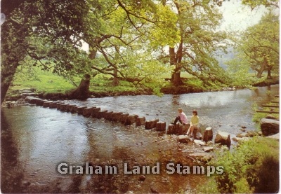 Postcard - Stepping Stones, River Rothay, Westmorland
