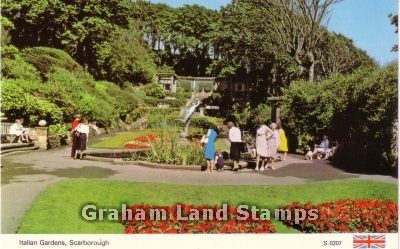 Postcard - Italian Gardens, Scarborough
