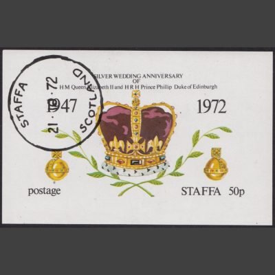 Staffa 1972 Royal Silver Wedding Sheetlet (50p)