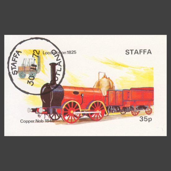 Staffa 1972 Locomotion / Copper Nob Sheetlet (35p, CTO)