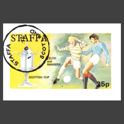 Staffa 1972 Scottish Cup, Celtic and Rangers Sheetlet (35p, CTO)