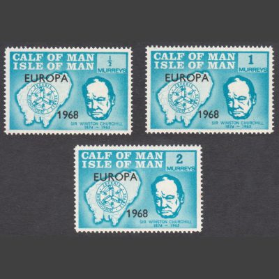 Calf of Man 1968 Europa Part Set (3v, ½m to 2m, U/M)