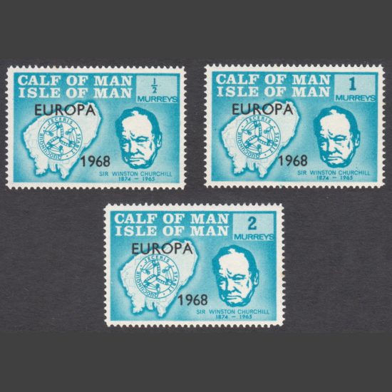 Calf of Man 1968 Europa Part Set (3v, ½m to 2m, U/M)