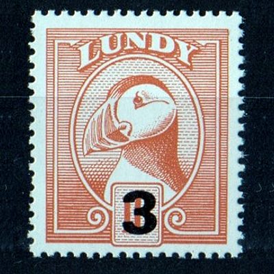 Lundy 1989 Provisional Issue 3p Overprint on 10p Definitive (U/M)