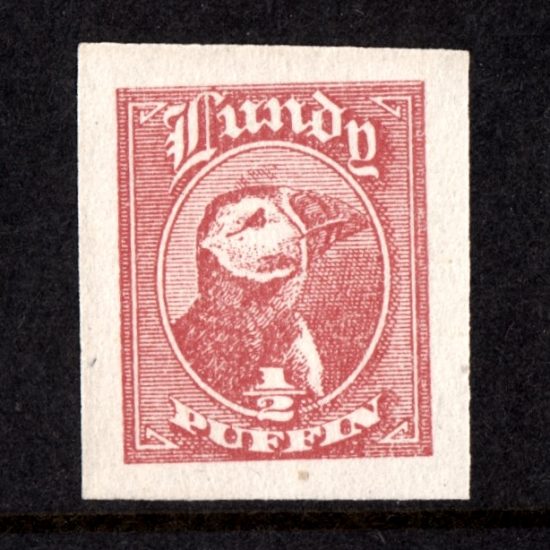 Lundy 1942 ½p Puffin Cut-Out from 'Tighearna' Miniature Sheet (U/M)