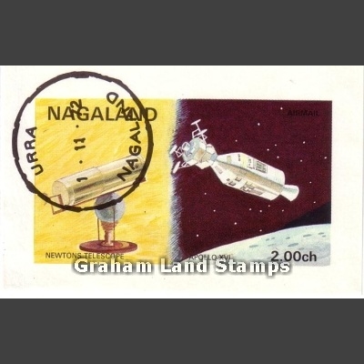 Nagaland 1972 Space Flight Sheetlet (2ch, CTO)