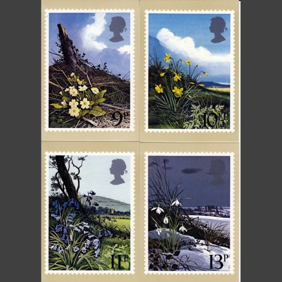 Postcards - Royal Mail PHQ 34 1979 Spring Wild Flowers (4v)
