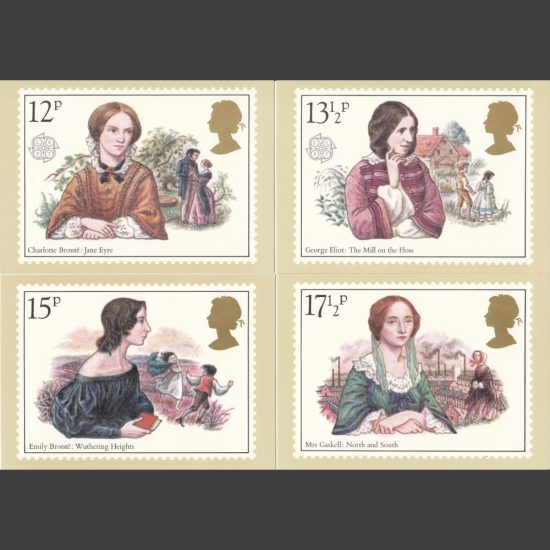 Postcards - Royal Mail PHQ 44 1980 Europa - Famous Authoresses (4v)