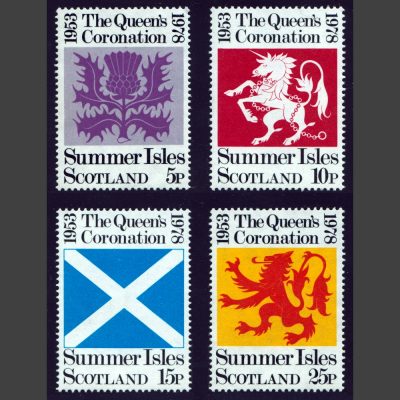 Summer Isles 1978 Silver Jubilee of Queen's Coronation (4v, 5p to 25p, U/M)