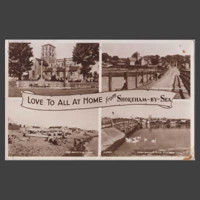 Postcard - Shoreham-by-Sea Real Photo Multiview by Valentine's, 1939