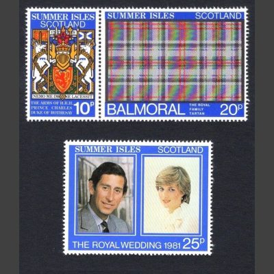 Summer Isles 1981 Royal Wedding (3v, 10p to 25p, U/M)