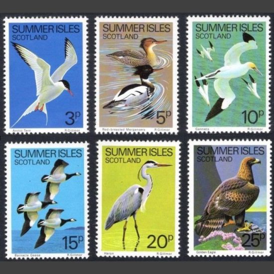Summer Isles 1980 Birds of the North West (6v, 3p to 25p)