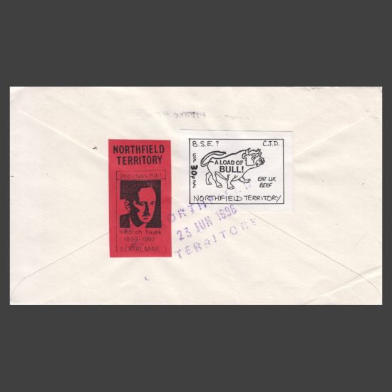 "Northfield Territory" 1996 Cinderella Labels Used on Cover