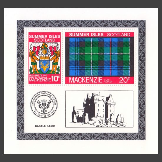 Summer Isles 1981 Clan Tartan - MacKenzie Miniature Sheet (U/M)