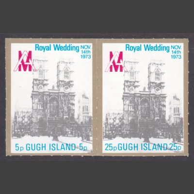 Gugh Island 1973 Royal Wedding Part Set (2v, 5p and 25p, U/M)
