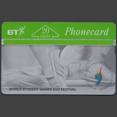 BT 1991 Sheffield World Student Games 20 Unit Phonecard (Used)