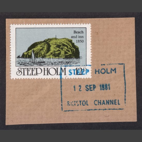 Steep Holm 1980 12p Stamp Used on Piece with 1981 Postmark