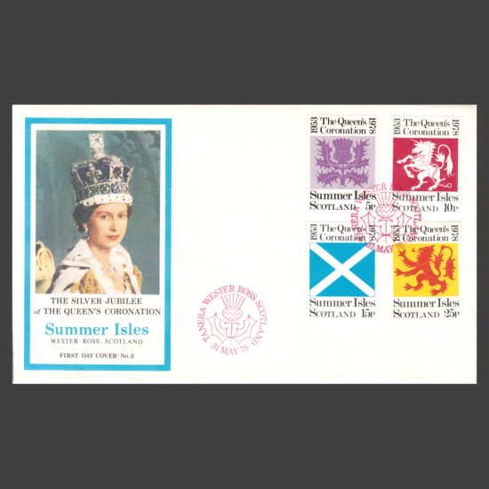Summer Isles and Great Britain 1978 Silver Jubilee of Queen's Coronation First Day Cover (FDC)