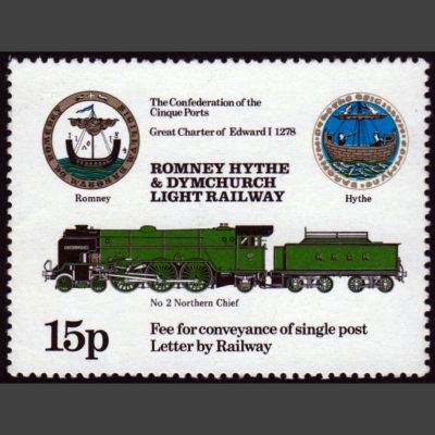 Romney, Hythe & Dymchurch Light Railway 1978 15p Cinque Ports Issue (U/M)