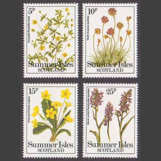 Summer Isles 1979 Wild Flowers (4v, 5p to 25p, U/M)