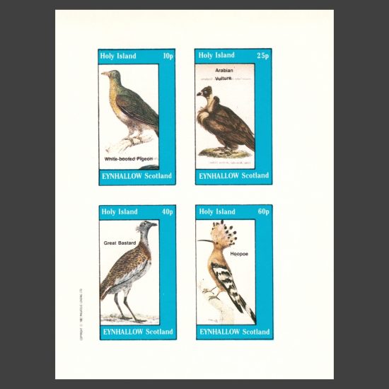 Eynhallow / Holy Island 1982 Birds (4v, 10p to 60p, U/M)