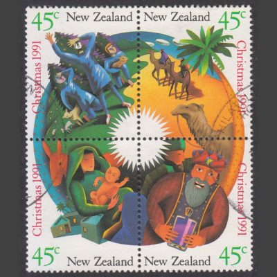 New Zealand 1991 Christmas - Full Set of 7 (SG 1628-34, Used)