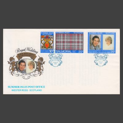 Summer Isles 1981 Royal Wedding Commemorative Cover feat 10p, 20p and 25p Stamps