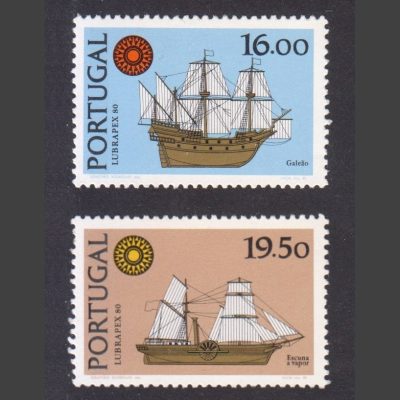 Portugal 1980 "Lubrapex 80" Stamp Exhibition Part Set (SG 1813-14, U/M)
