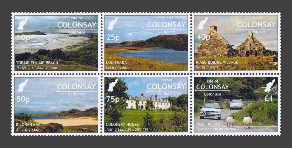 2018 Colonsay stamps depicting local scenes