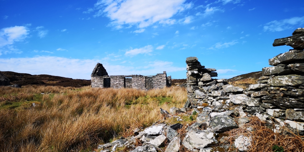 The abandoned village of Riasg Buidhe. Photograph by Graham Soult
