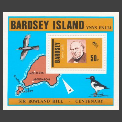 Bardsey 1979 Death Centenary of Sir Rowland Hill Miniature Sheet (50p, U/M)