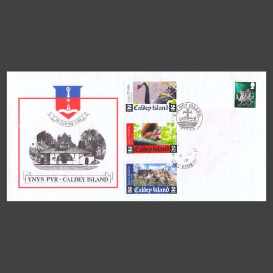 Caldey Island 2018 Island Wildlife Set (3v) on Cover with Post Office Design