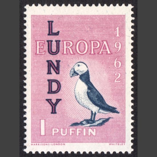 Lundy 1962 Europa 1p Stamp (U/M)