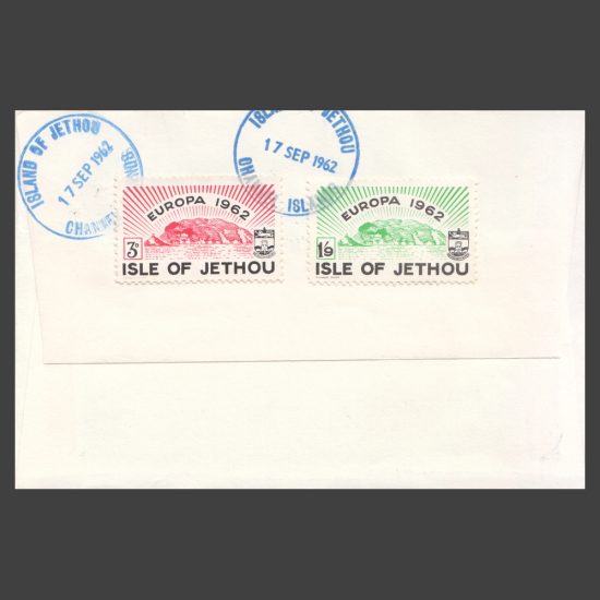 Isle of Jethou 1962 Europa Set on First Day Cover (FDC) - back
