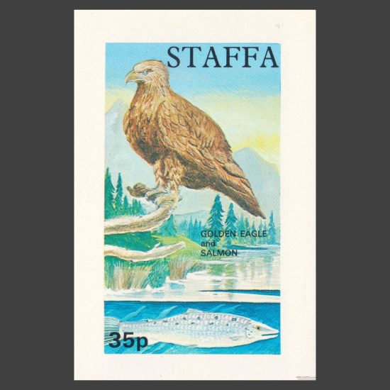 Staffa 1972 Golden Eagle / Salmon Sheetlet (35p, U/M)