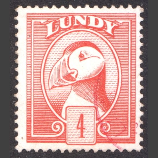 Lundy 1974 4p Puffin Decimal Definitive (Used)