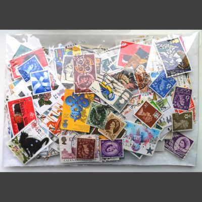 50g Great Britain Off-Paper Mix (c.350 Stamps)