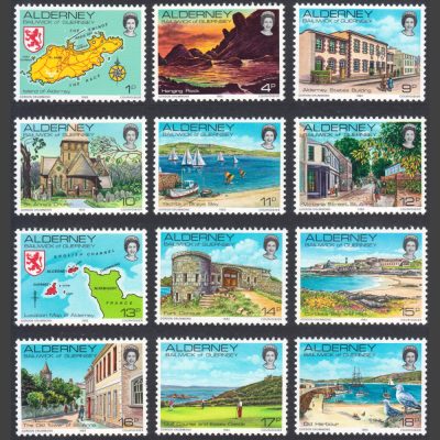 Alderney 1983 Island Scenes Definitives (12v, 1p to 18p, U/M)