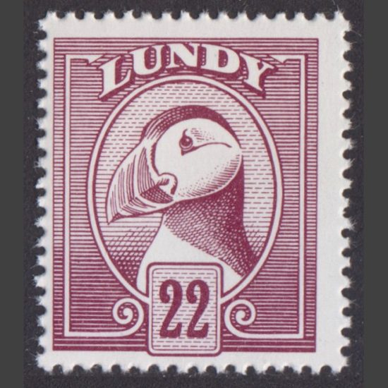 Lundy 1982 Definitives (22p - single value, U/M)