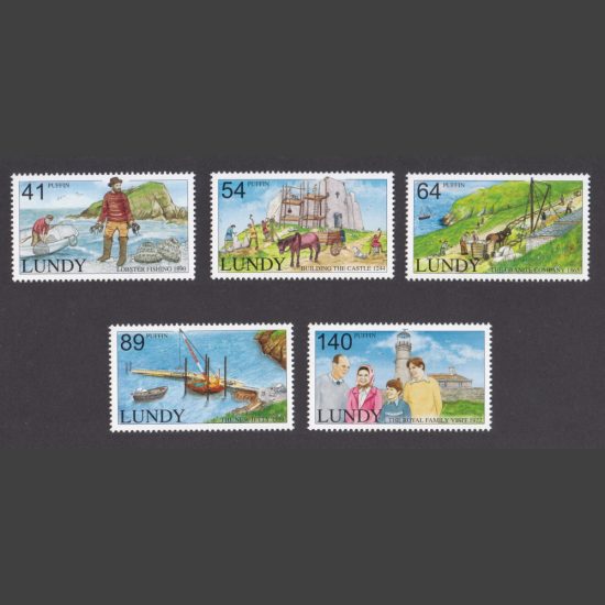 Lundy 2012 Historic Lundy (5v, 41p to 140p, U/M)