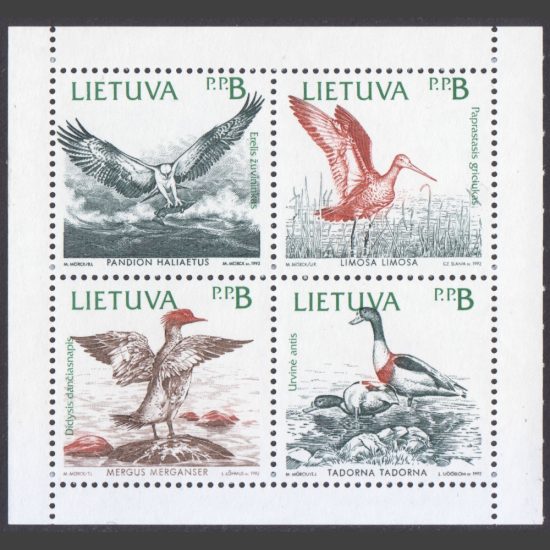 Lithuania 1992 Birds of the Baltic (SG 506-9, U/M)