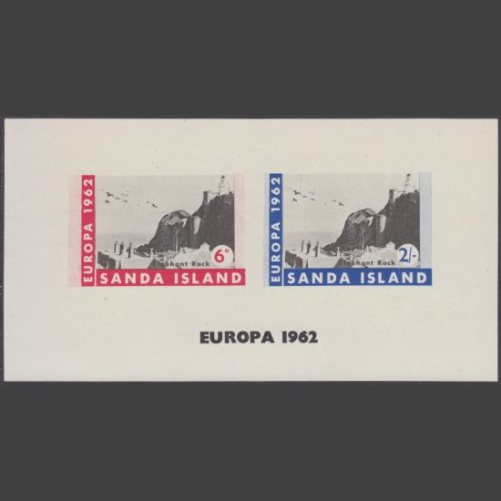 Sanda Island 1962 Europa Imperforate Sheetlet (2v, 6d and 2s, U/M)