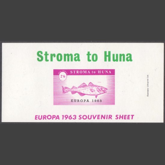 Stroma 1963 Europa Souvenir Sheet (2s6d, U/M)