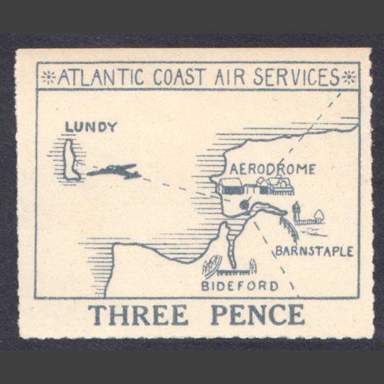 Lundy 1936 3d Atlantic Coast Air Services Large Map (U/M)