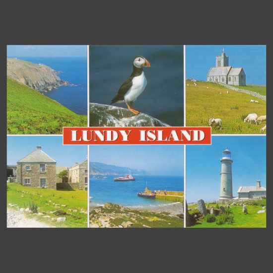 Postcard - Lundy Multiview, c.1980s