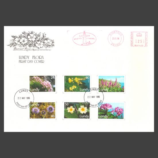 Lundy 1996 Flora First Day Cover (FDC)
