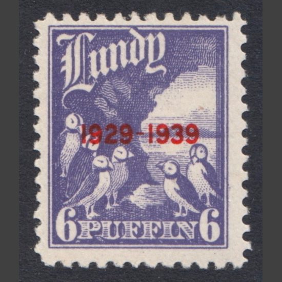 Lundy 1939 10th Anniversary of Lundy Post (6p - single value, U/M)