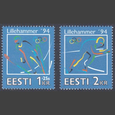 Estonia 1994 Winter Olympic Games, Lillehammer, Norway (SG 231-232, U/M)